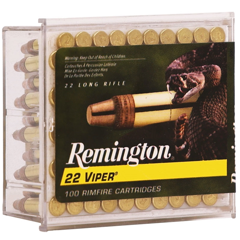 Remington Viper Hyper Velocity 22 Long Rifle Ammo 36 Grain Plated Truncated Cone Box of 100 - 1900