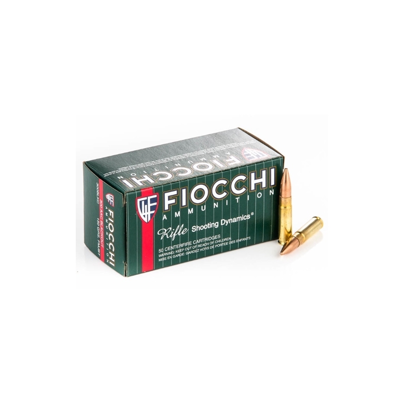 Fiocchi Range Dynamics 300 AAC Blackout Ammo 150 Grain Full Metal Jacket Boat Tail - 300BLKC
