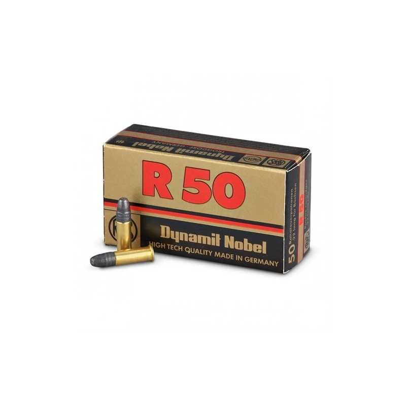 Geco R-50 22 Long Rifle Ammo 40 Grain Lead Round Nose - 2134187