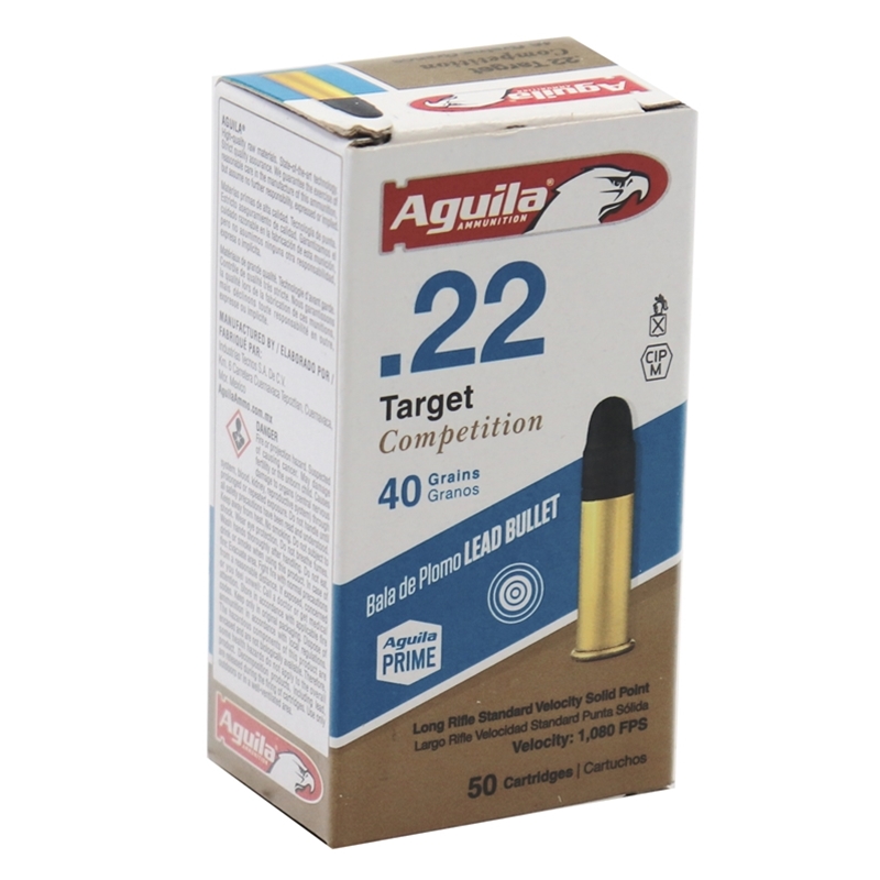 Aguila Target Competition 22 Long Rifle Ammo 40 Grain Lead Solid Point - MPN 1B220514