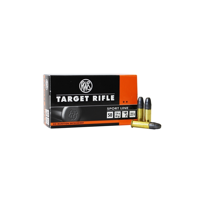 RWS Target Rifle 22 Long Rifle Ammo 40 Grain Lead Round Nose - 2132478