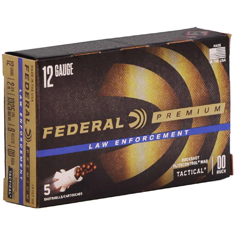 Federal Law Enforcement 12 Gauge Ammo 2-3/4" 00 Buckshot 9 Pellets - LE12700