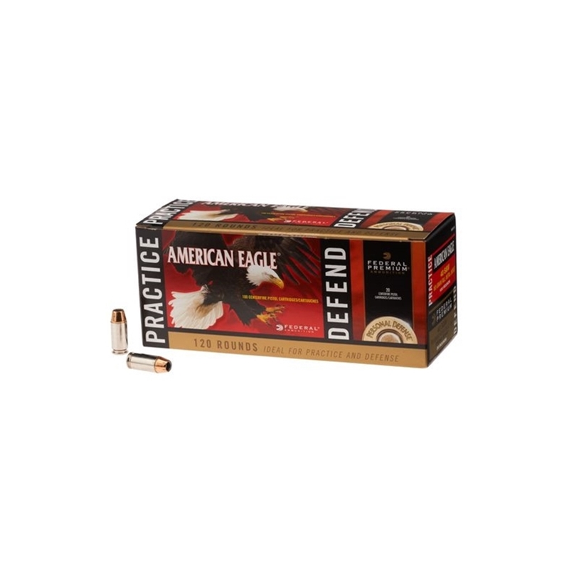 Federal American Eagle .40 S&W Ammo FMJ / Hydra‑Shok JHP Combo Pack – PAE40180