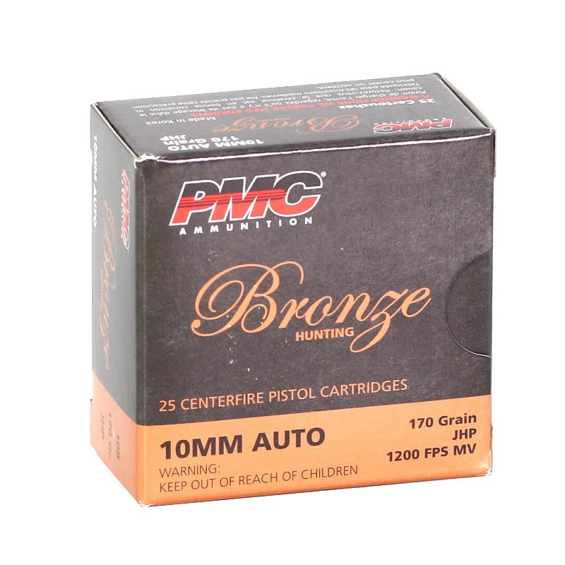 PMC Bronze 10mm Auto Ammo 170 Grain Jacketed Hollow Point - PMC10B