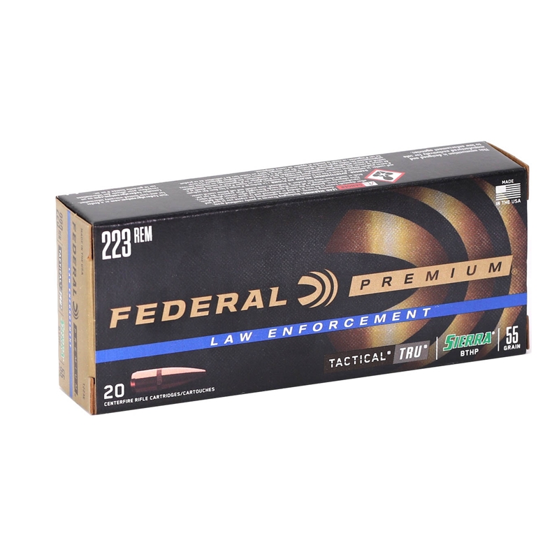 Federal Tactical TRU 223 Ammo 55 Grain Sierra GameKing Hollow Point Boat Tail - T223E