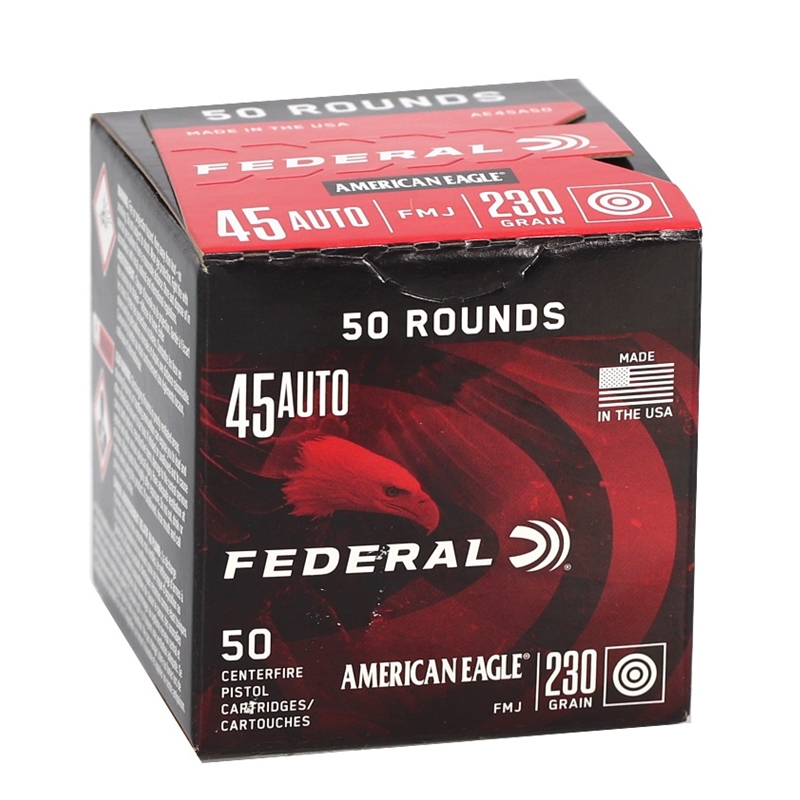 Federal American Eagle 45 ACP Ammo 230 Grain Full Metal Jacket - AE45A50