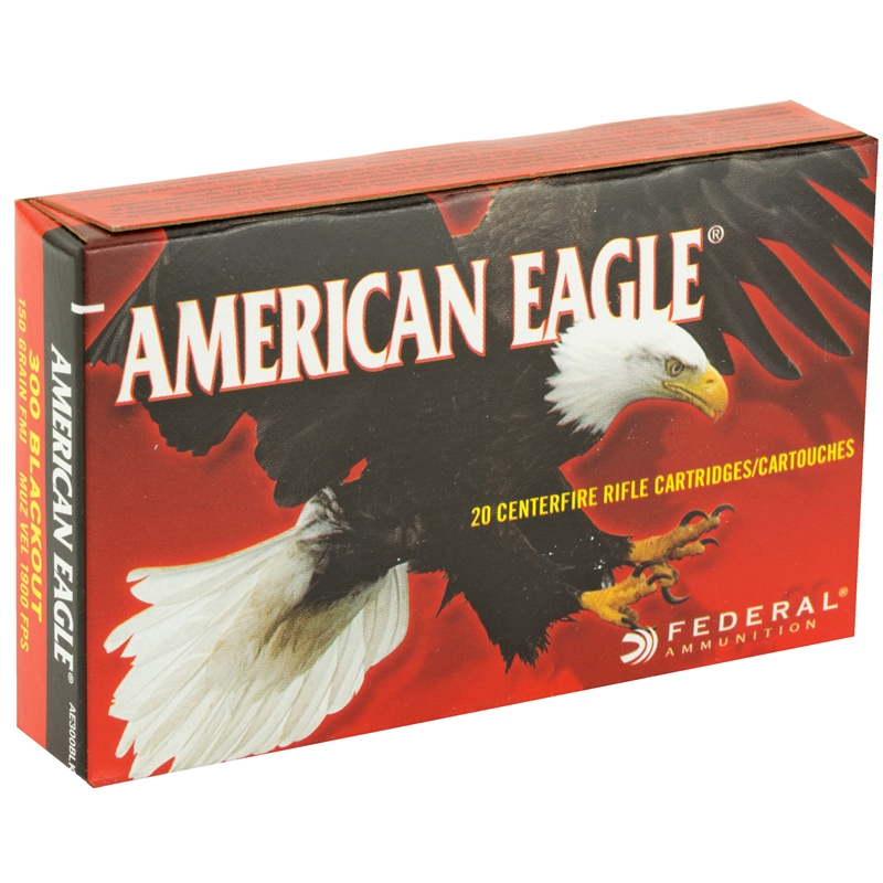 Federal American Eagle 300 AAC Blackout Ammo 150 Grain Full Metal Jacket Boat Tail - AE300BLK1 
