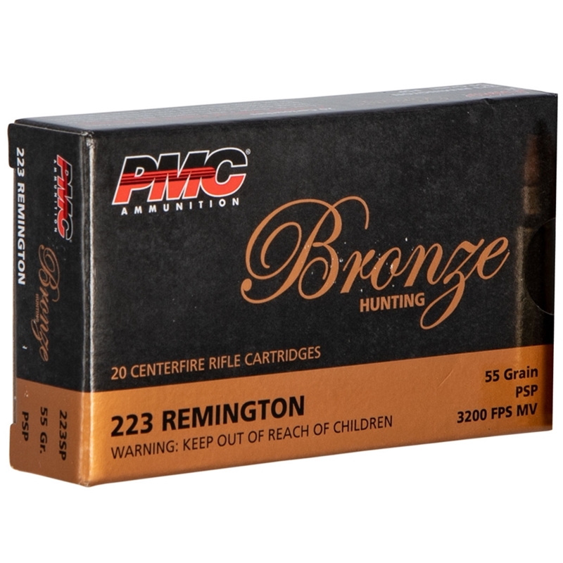 PMC Bronze 223 Ammo 55 Grain Pointed Soft Point - 223SP