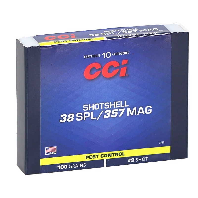 CCI Shotshell 357 Magnum/38 Special Ammo 100 Grain #9 Shot - 3738