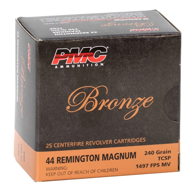 PMC Bronze 44 Remington Magnum Ammo 240 Grain Truncated Cone Soft Point - 44D