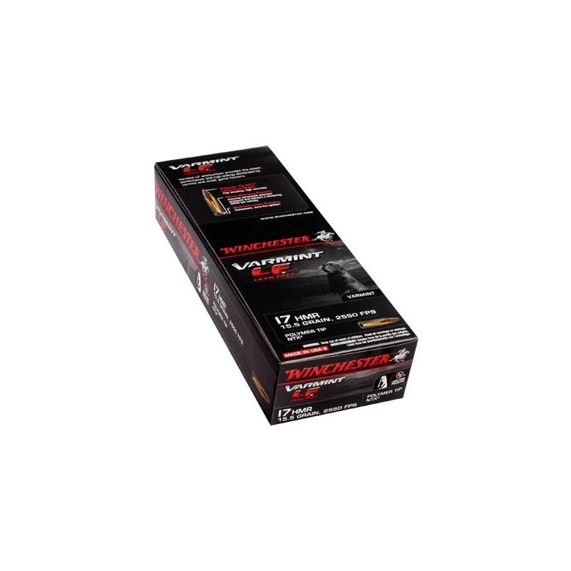 Winchester Varmint LF 17 HMR Ammo 15.5 Grain NTX Polymer Tip