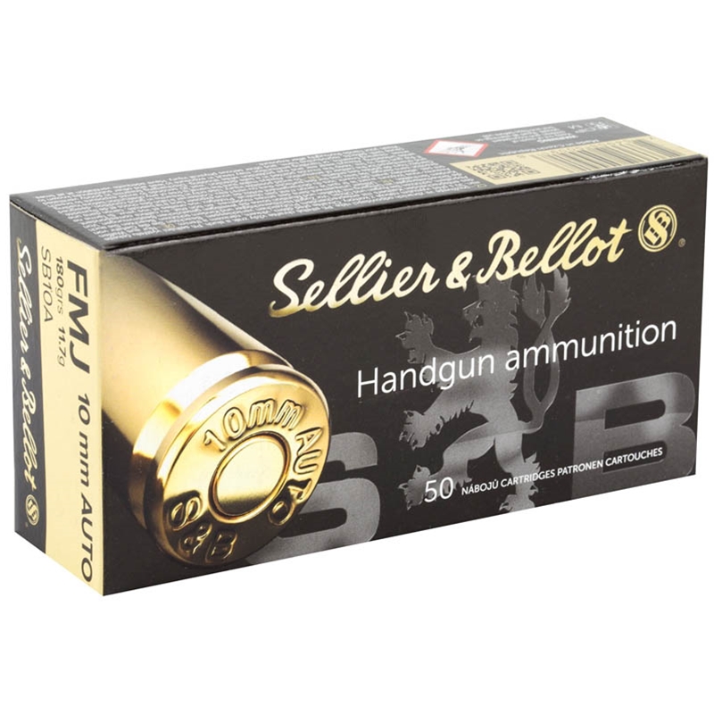 Sellier & Bellot 10mm AUTO Ammo 180 Grain Full Metal Jacket - SB10A