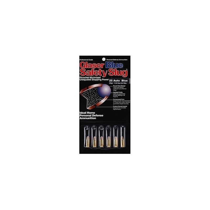 Glaser Silver Safety Slug 380 ACP AUTO Ammo 70 Grain