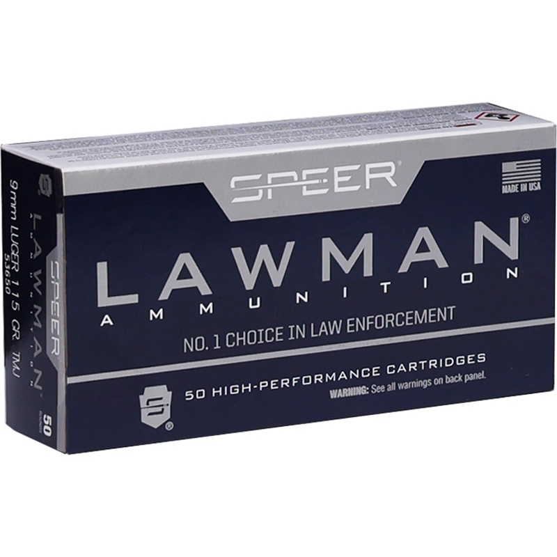 Speer Lawman 9mm Ammo 115 Grain Total Metal Jacket - 53650