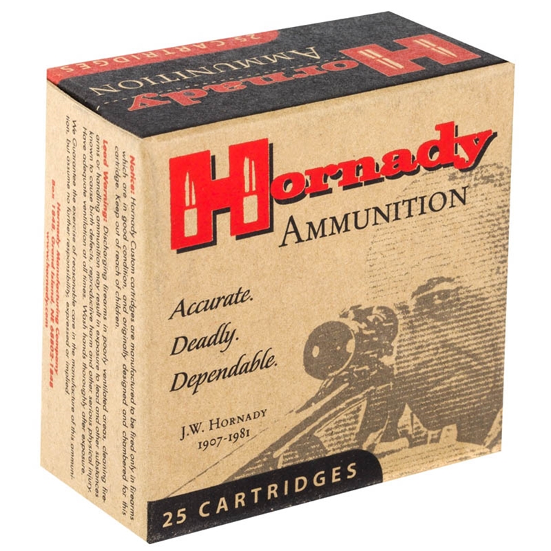    Hornady Custom 32 ACP Auto Ammo 60 Grain XTP Jacketed Hollow Point - 90062