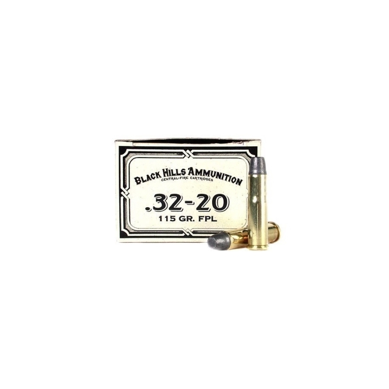 Black Hills Cowboy Action 32-20 Winchester Ammo 115 Grain Lead Flat Nose - DCB3220N1