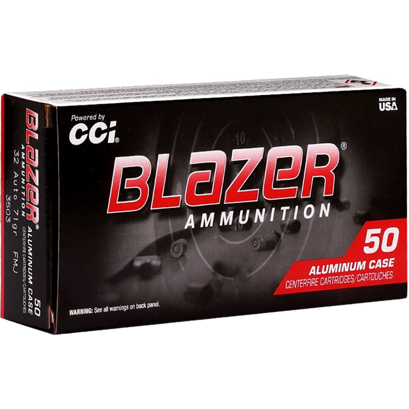 CCI Blazer 32 ACP AUTO Ammo 71 Grain Total Metal Jacket