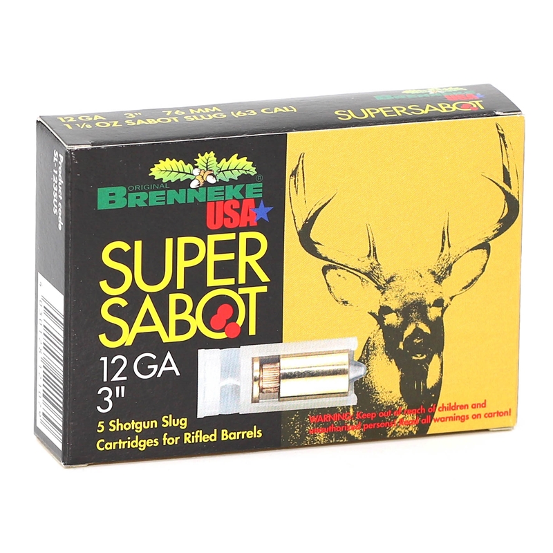 Brenneke USA Super Sabot 12 Gauge Ammo 3” 1-1/8oz Sabot Alloy Slug Lead Free - SL-123SUS