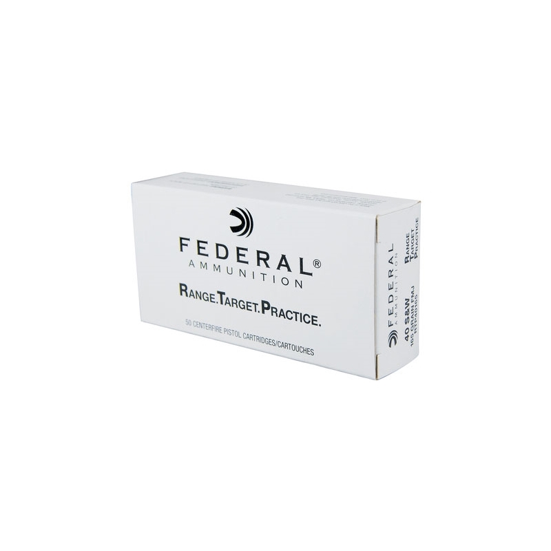 Federal Range Target Practice 40 S&W Ammo 165 Grain Full Metal Jacket - RTP40165
