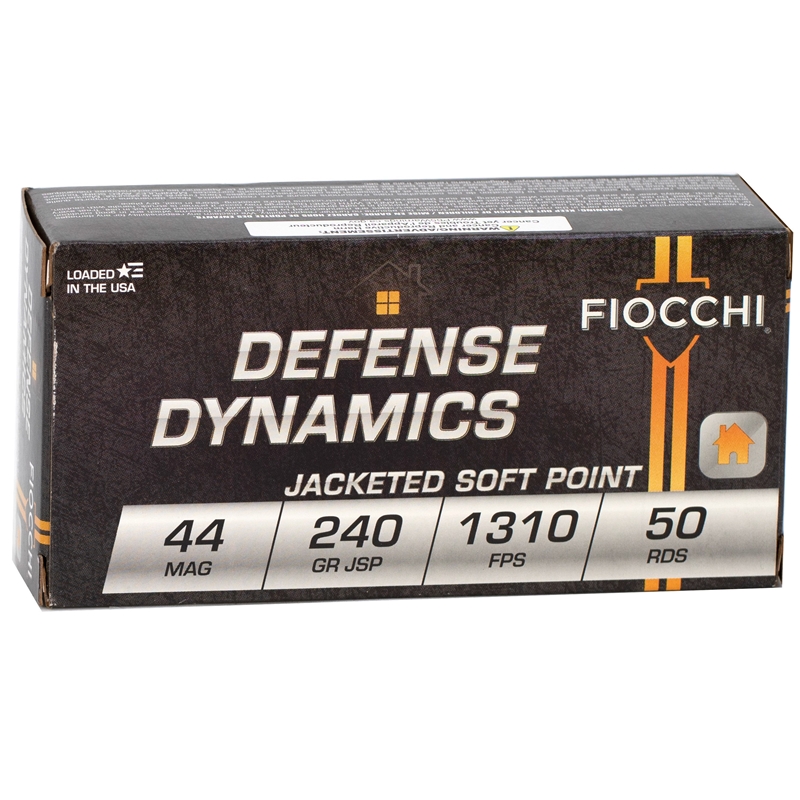 Fiocchi Defense Dynamics 44 Remington Magnum Ammo 240 Grain Jacketed Soft Point - 44A500