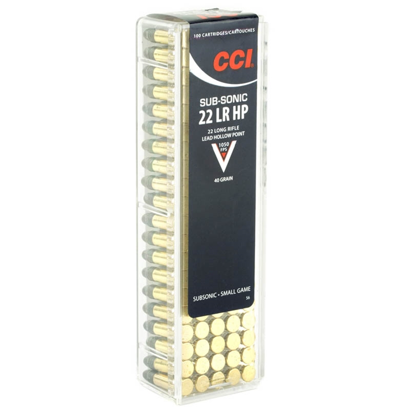 CCI Subsonic 22 Long Rifle Ammo 40 Grain Lead Hollow Point - 0056