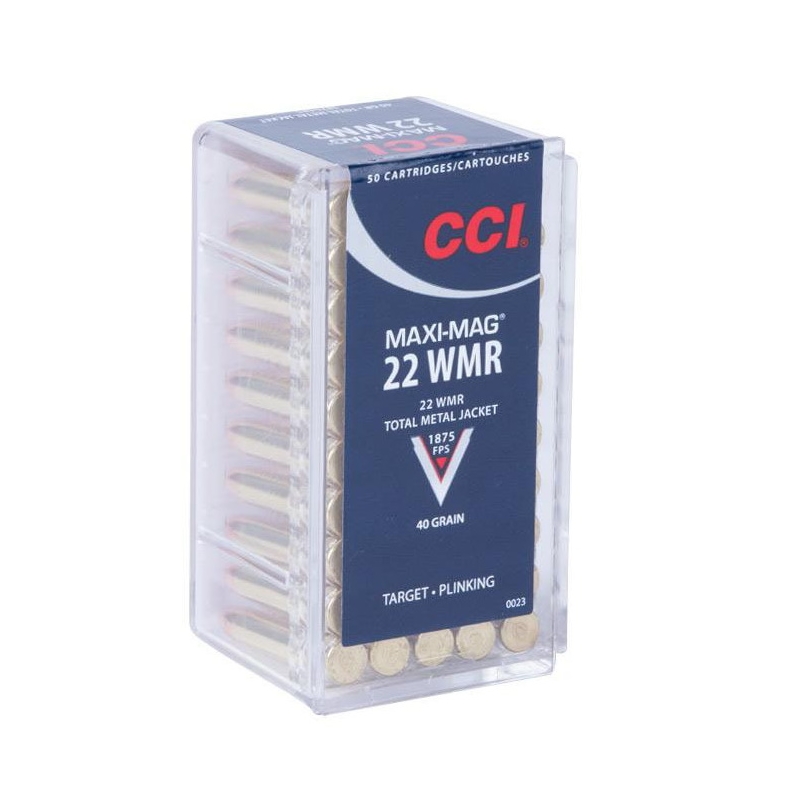 CCI Maxi-Mag 22 WMR Ammo 40 Grain Total Metal Jacket - 0023