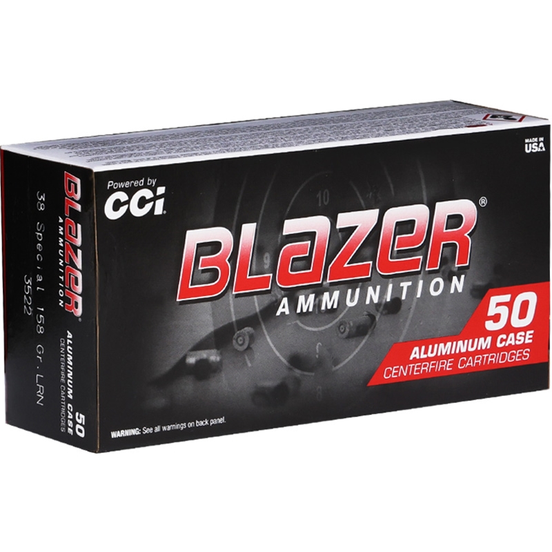 CCI Blazer 38 Special Ammo 158 Grain Lead Round Nose - 3522